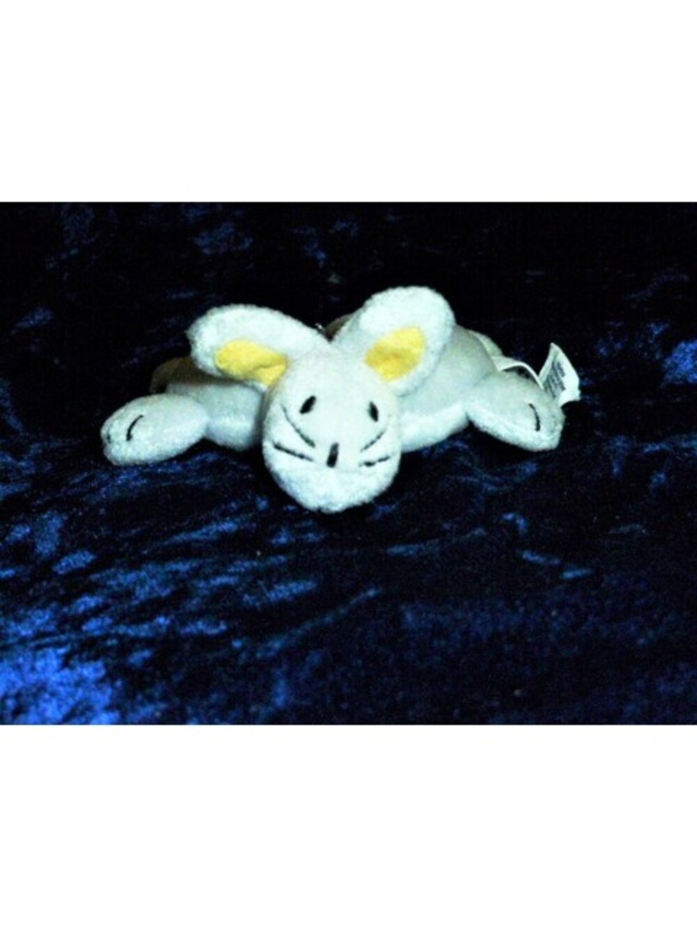 Baby Gap Gray Bunny Mouse Stuffed Plush Ring Circle 5" Crinkle Toy